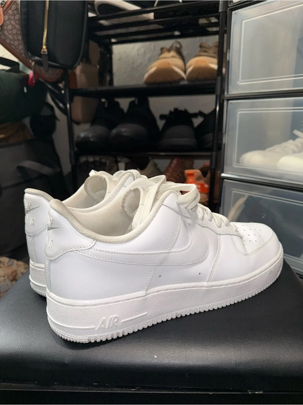Nike White Leather Low-Top Sneakers